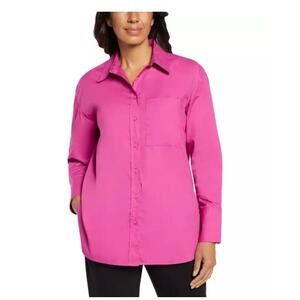 Banana Republic Ladies' Button Front Shirt Pink Small F2